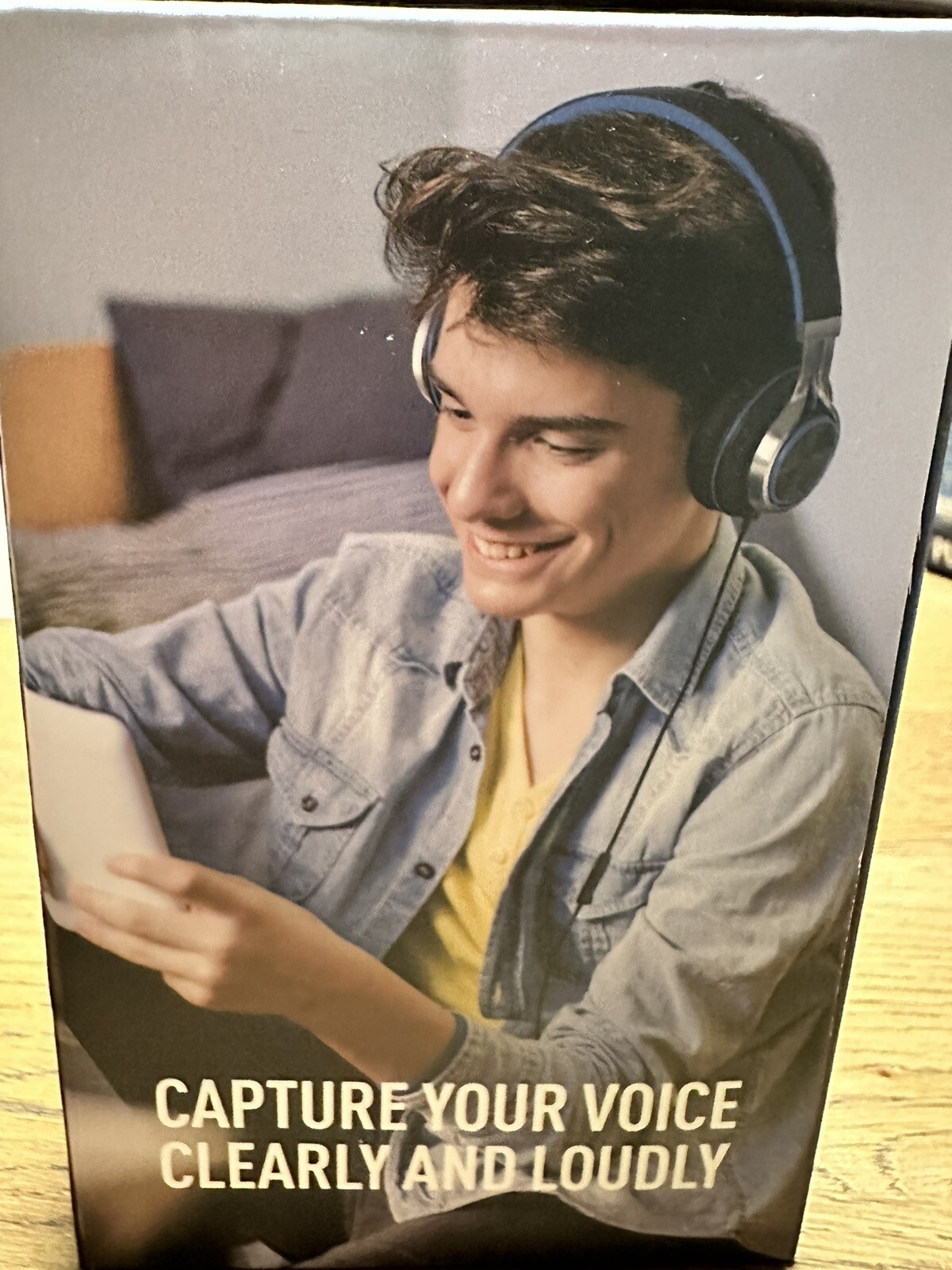 AILIHEN C8 Headphones Wired On-Ear Headsets with Microphone – New -Indigo