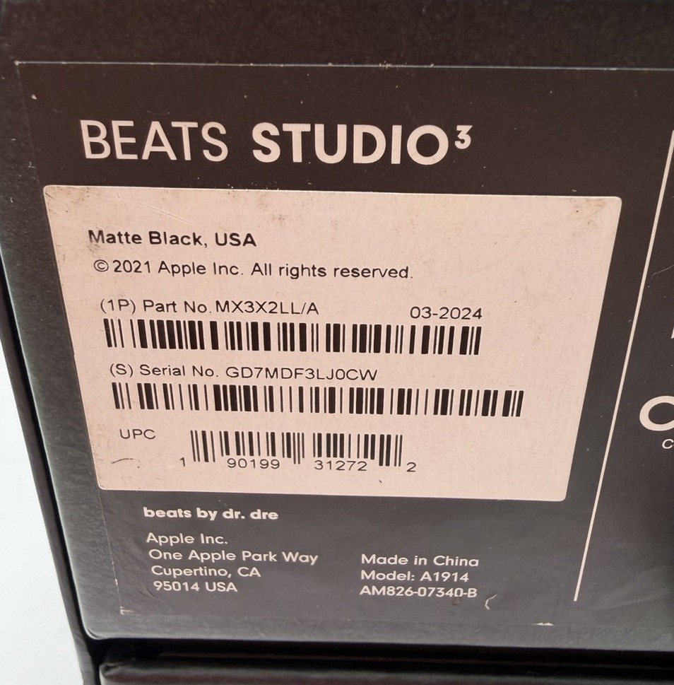 Beats Studio 3 Bluetooth Headphones – Black