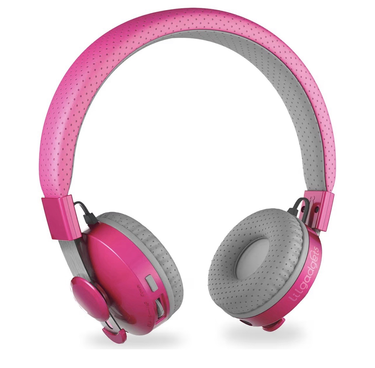 LilGadgets On-Ear Kids Headphones – 4+ Years, Pink, Untangled Pro