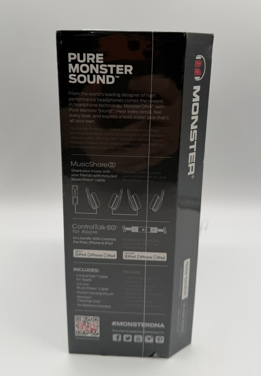 Monster DNA On Ear Headphones – Carbon Fiber BRAND NEW