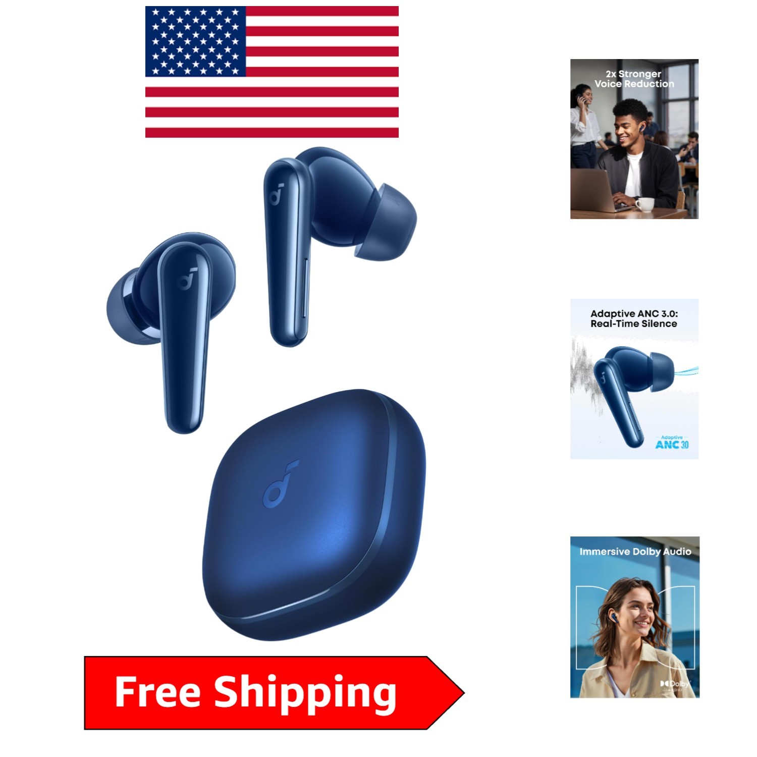 Liberty 5 Earbuds: Real-Time Adaptive Noise Cancellation & Immersive Dolby Sound