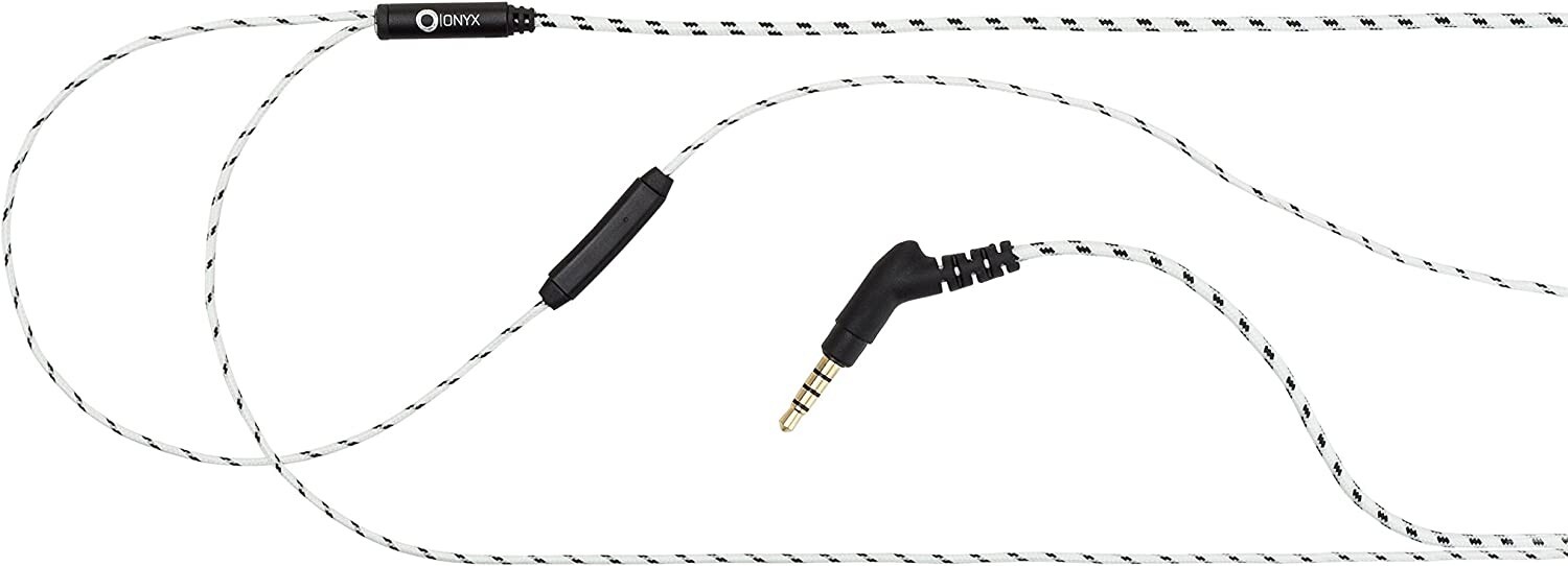 Onyx Genuine Wood in-Ear Noise-isolating Headphones| Earbuds (Zebra)