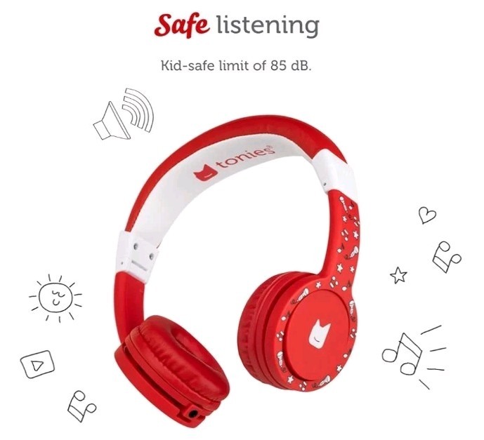 Red Headphones For Kids-Toniebox 1 – Open Box, Missing Cable