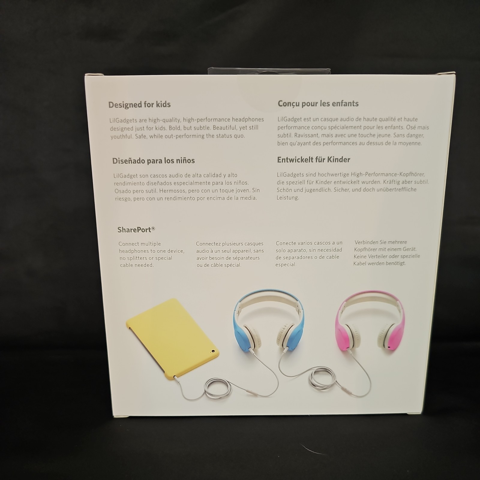 LilGadgets Connect+ Style Kids On-Ear Wired Headphones Blue 93dB New Sealed