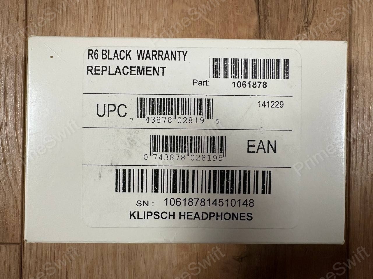 Klipsch R6 Black In-Ear Headphones, 1061878, Replacement – NEW