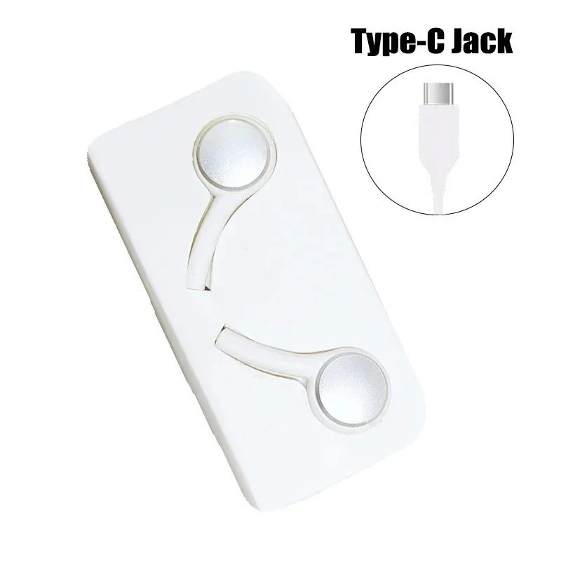 USB C Wired Earphones Stereo Headphones with Mic for Type C Devices Universal