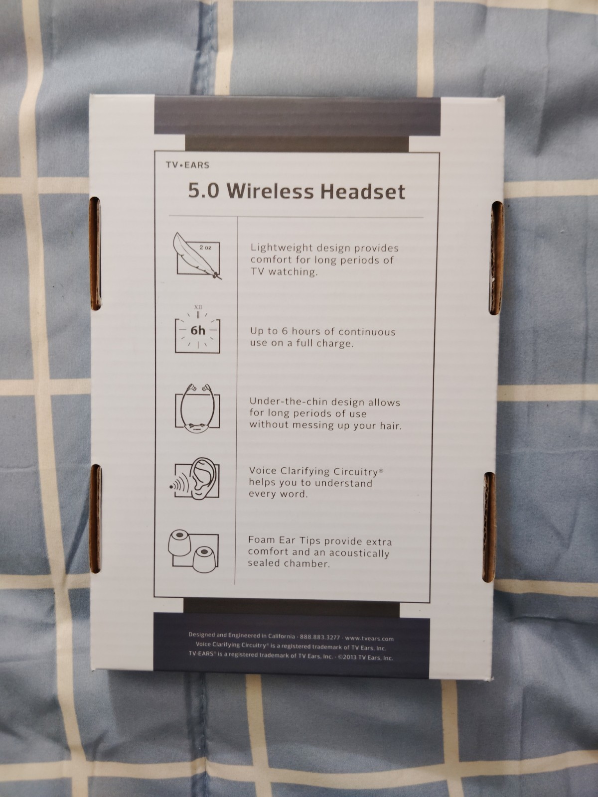 COMPLETE SET TV Ears 5.0 Wireless Speaker, 2 Headsets for People w Hearing Loss