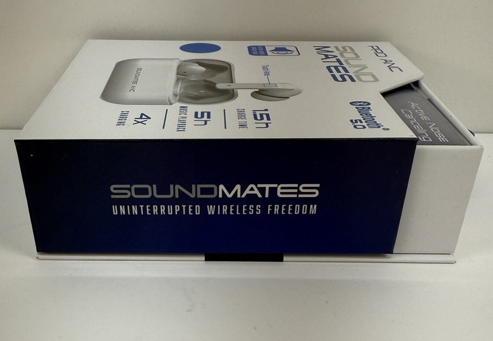 Pro Anc Sound Mates Wireless Earbuds Noise Canceling, Sweat Resist, 5 Hour