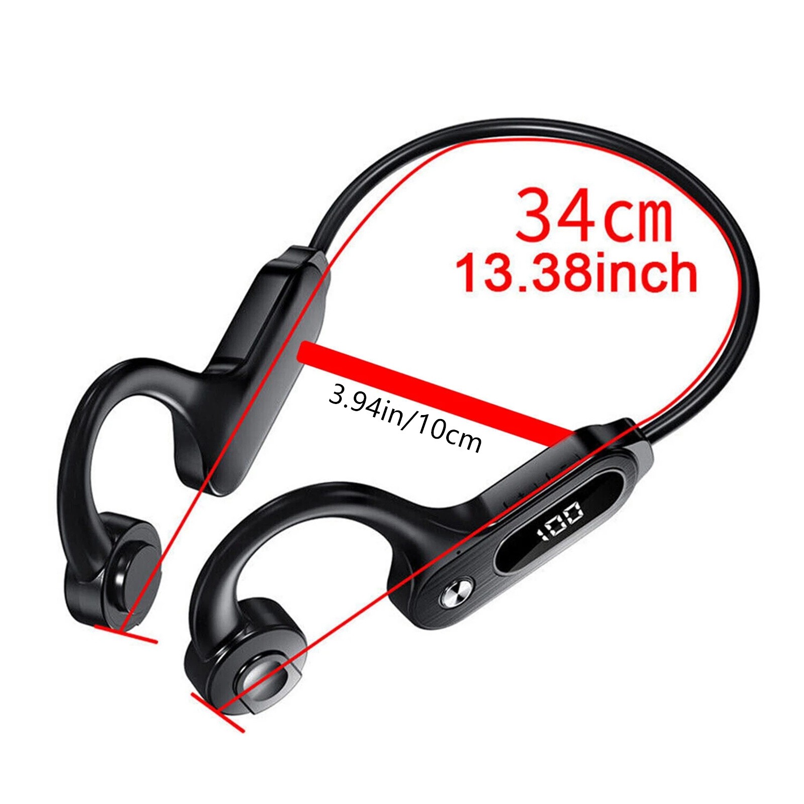 1 x Bluetooth headset Smart Touch Control LED Digital Screen Work 300mah