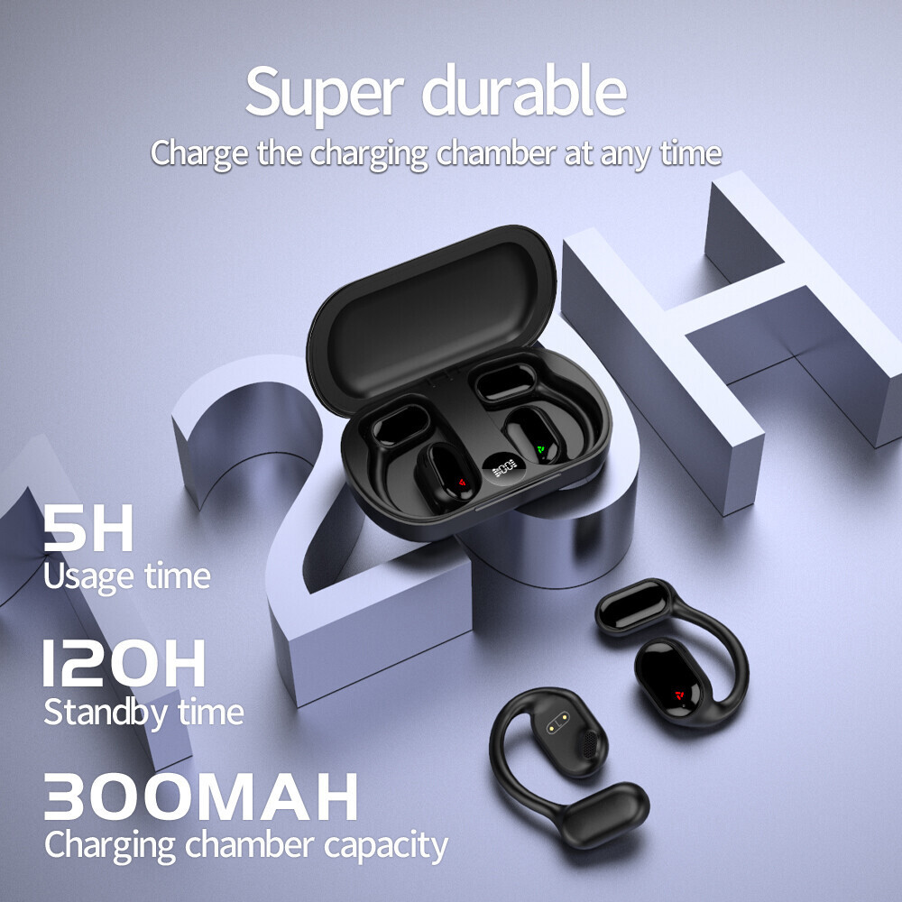 Bluetooth 5.3 True Wireless Bone Conduction Headphones Wireless Headset Earbuds