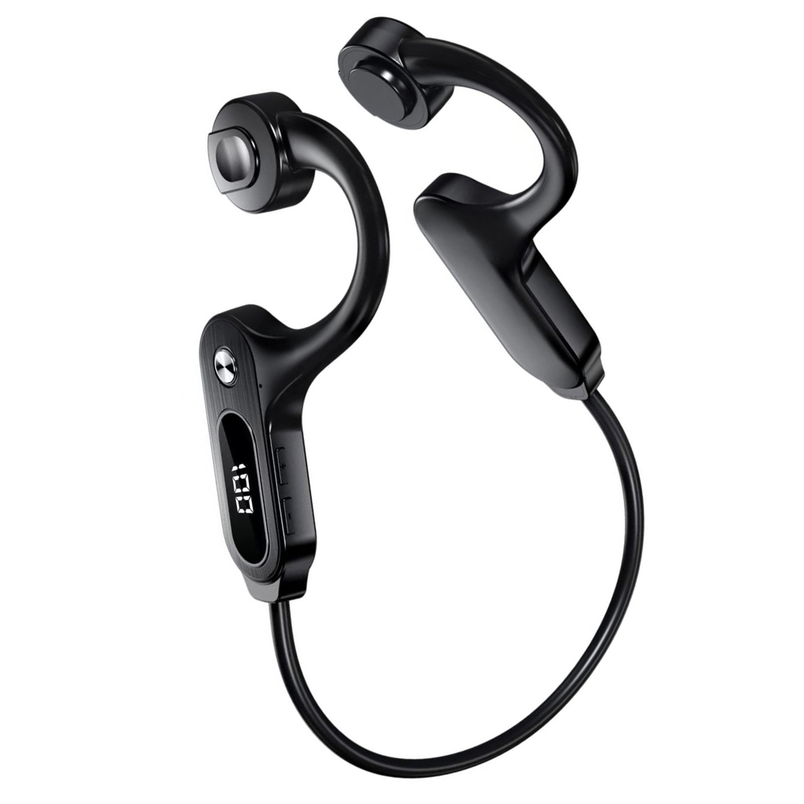 Easy Pairing Bluetooth Headphones Commute LED Digital Screen Bone Conduction