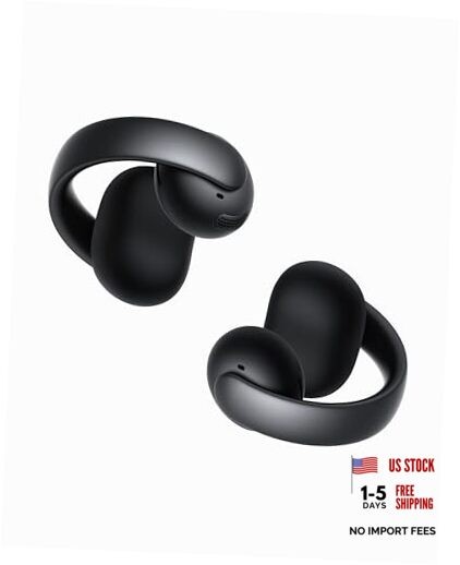 Soundcore AeroClip by Anker, Open-Ear Earbuds, Clip-On normal midnight black