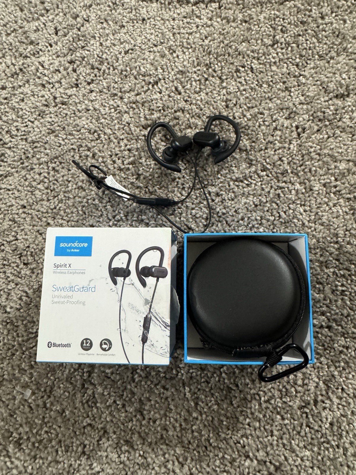 ANKER WIRELESS BLUETOOTH HEADPHONES, SOUNDCORE SPIRIT X EARPHONES Tested Working