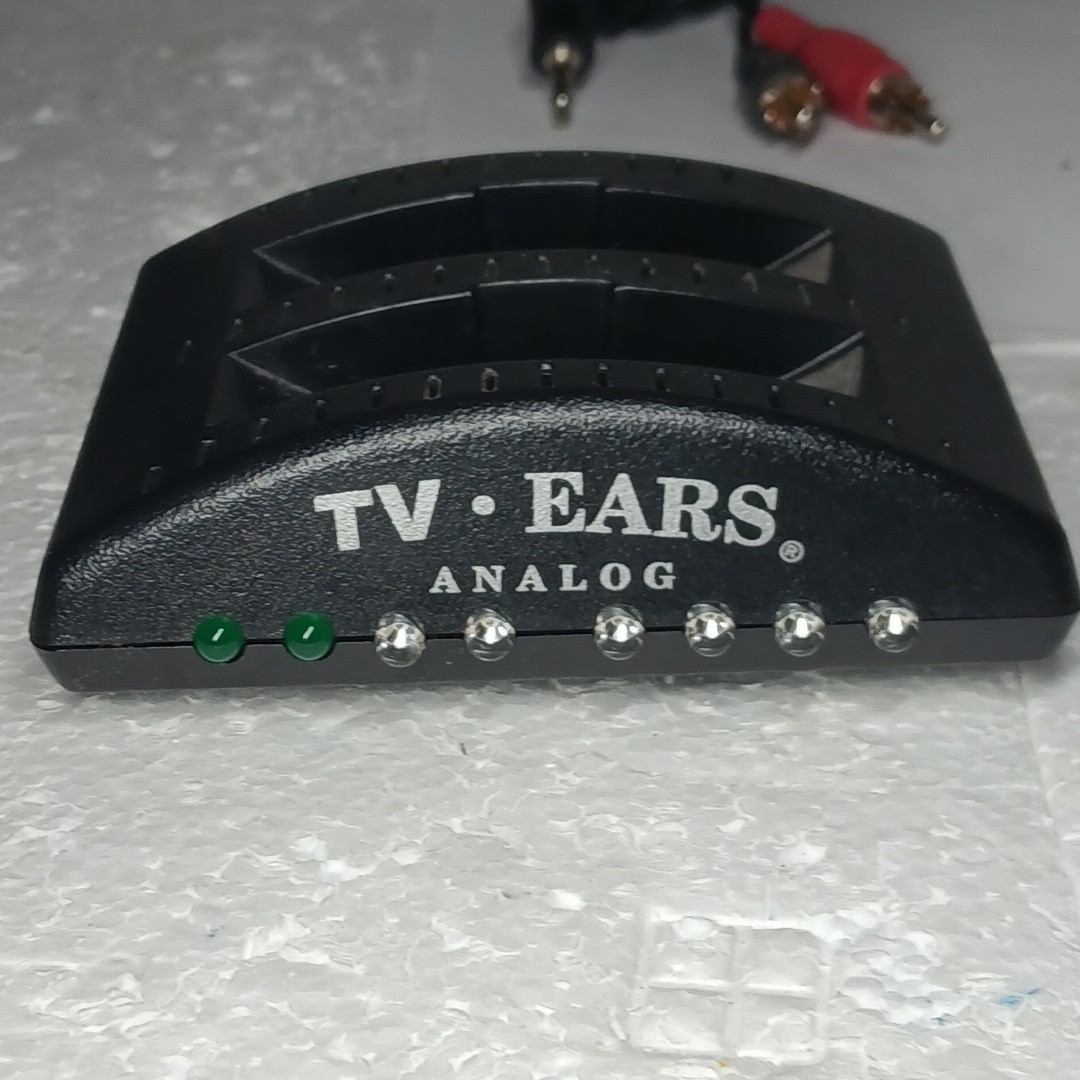 TV Ears Analog Wireless Headset System Black New Battery New Foam Ear Tips