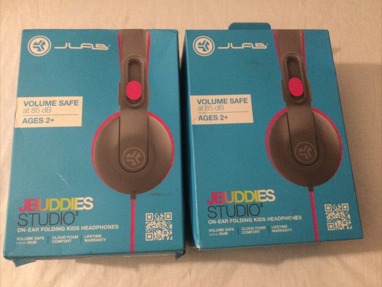 JBuddies Studio 2 Wired Kids Headphones – Black/Pink Lot of 2