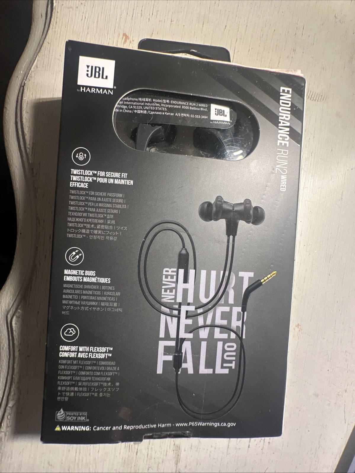 JBL Endurance Run 2 BT Bluetooth Wireless Sport Headphones Headsets Black W/ Mic