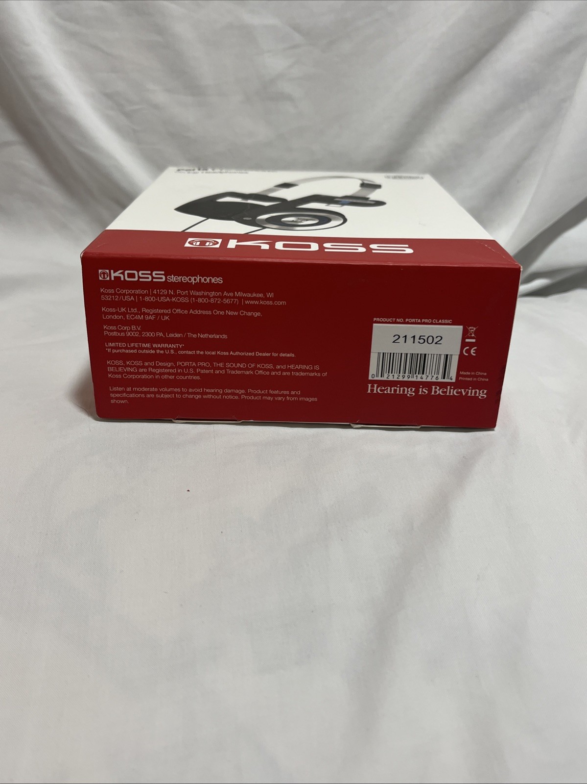 New Koss Porta Pro Classic On-Ear Headphones, Retro Style, 3.5mm Wired Plug