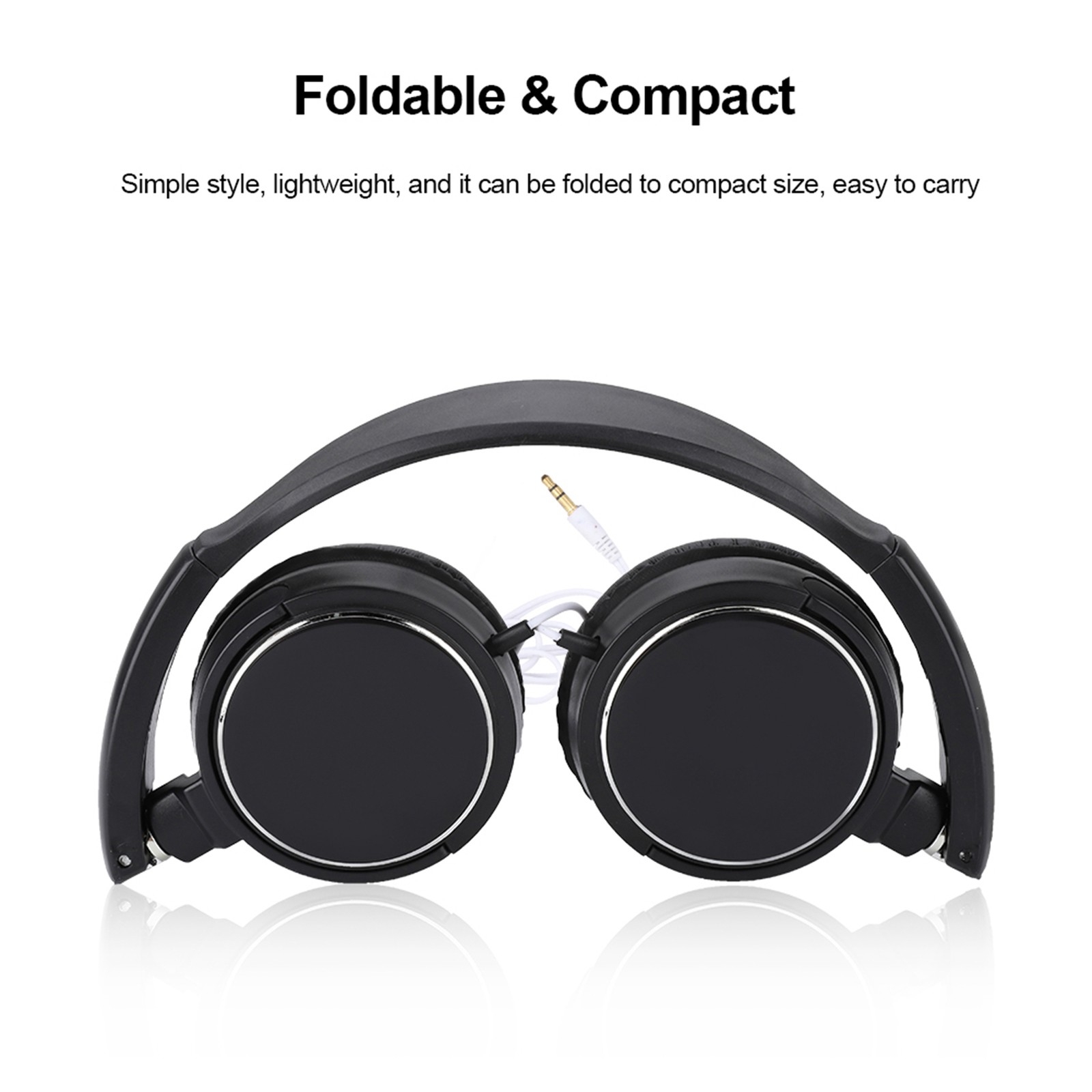 Foldable Wired Headset Compact Comfortable For Everyday Use
