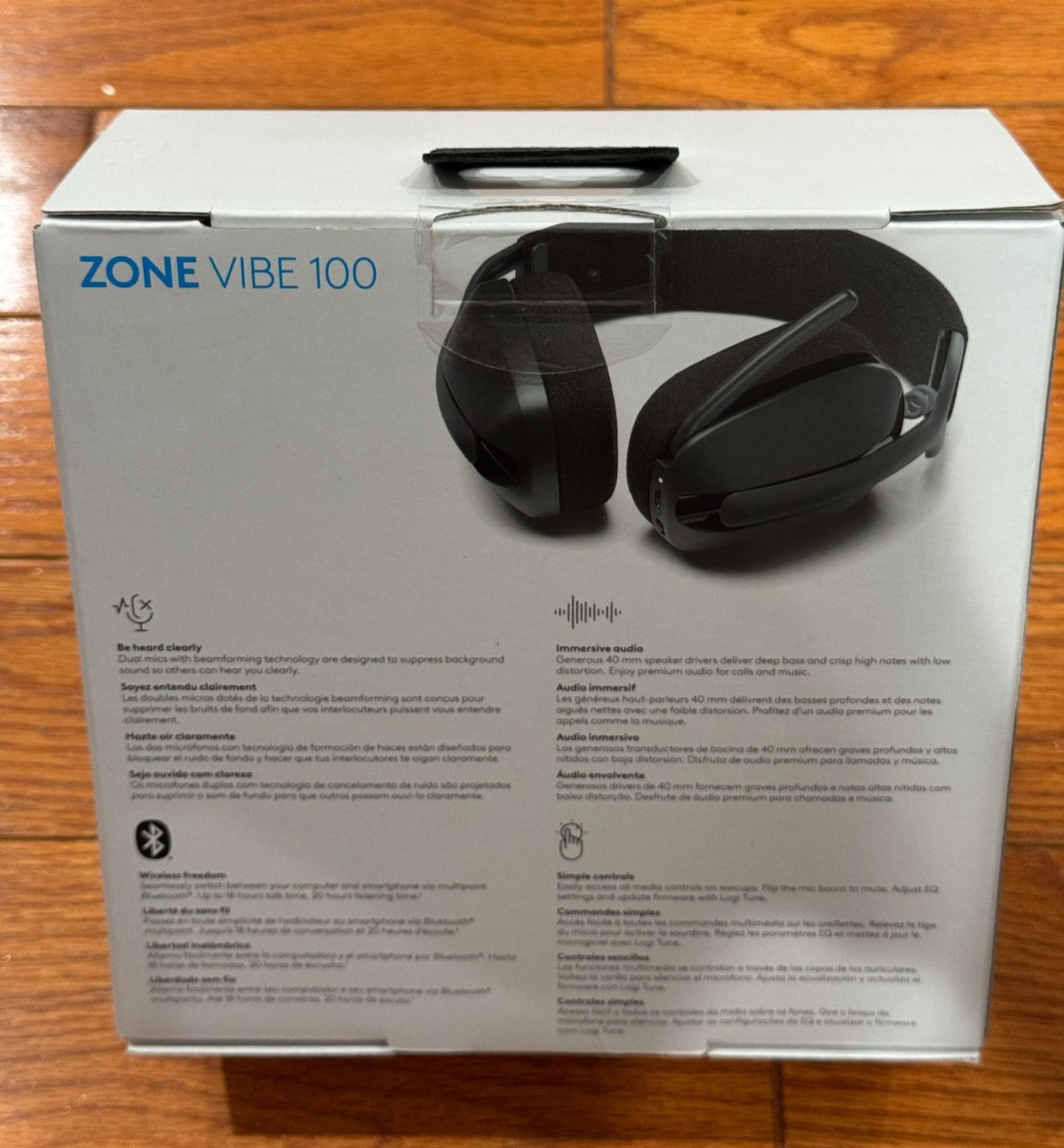 🔥NEW🔥Logitech Zone Vibe 100 Lightweight Wireless Over Ear Headphones Graphite