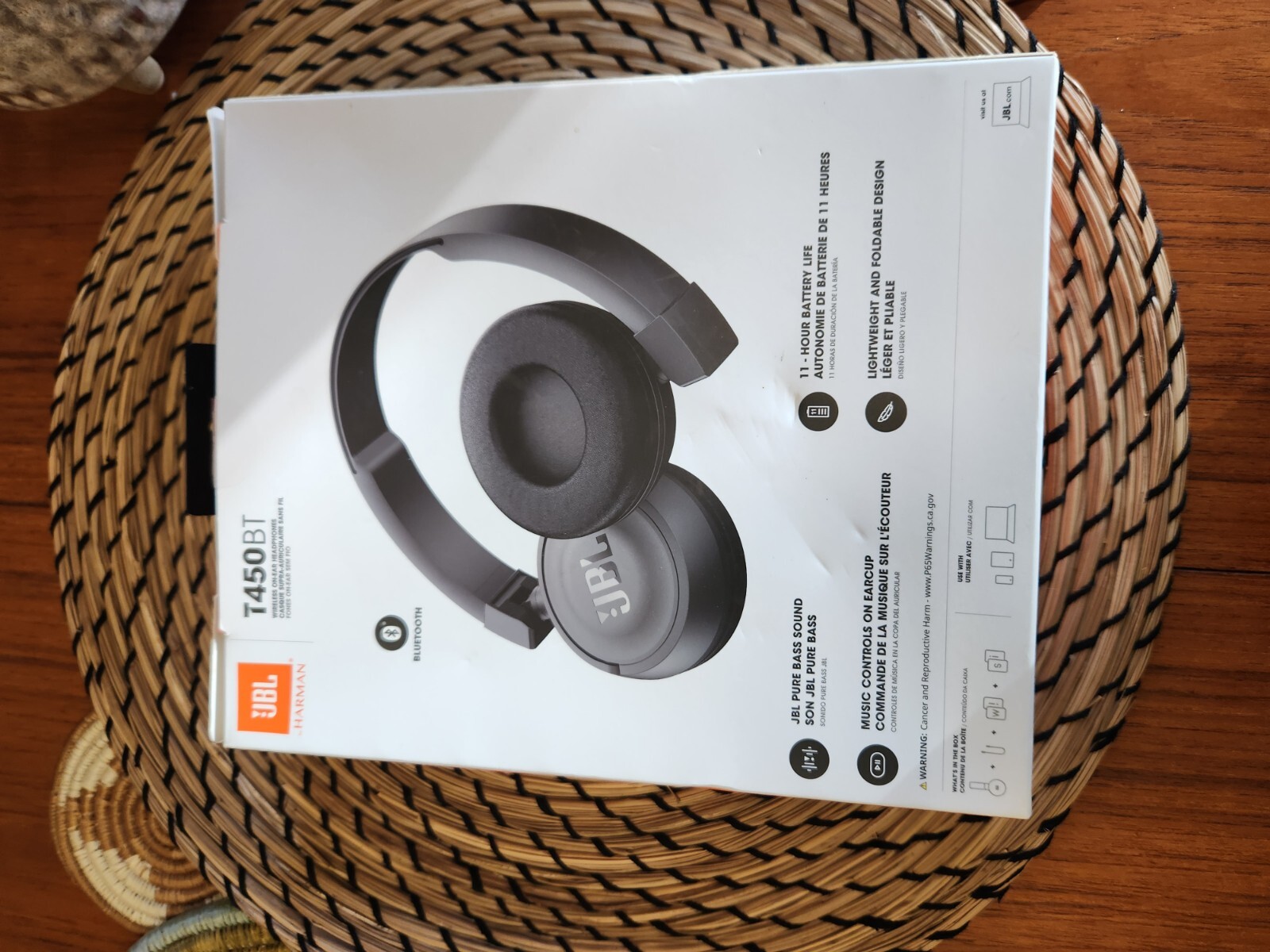 JBL T450BTBLK Wireless On-ear Headphones – Black