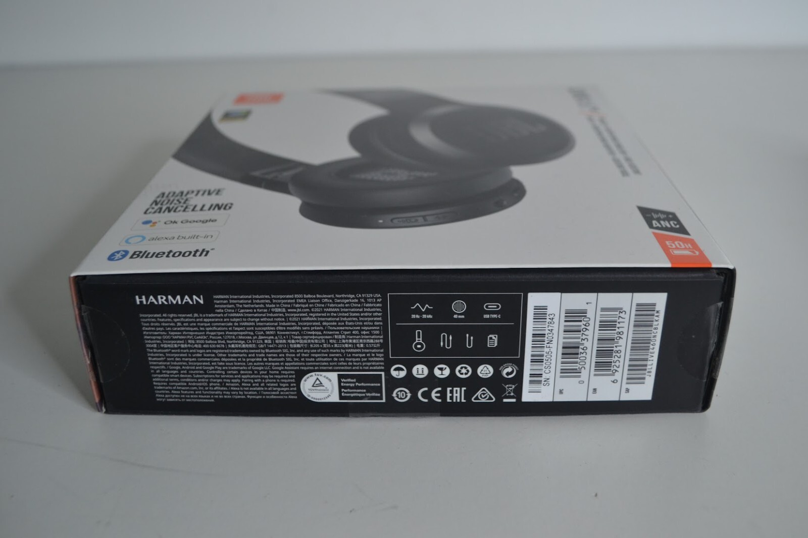 JBL, Harman, LIVE 460nc., Head Phones, Alexa, Ok Google, Bluetooth, Wireless