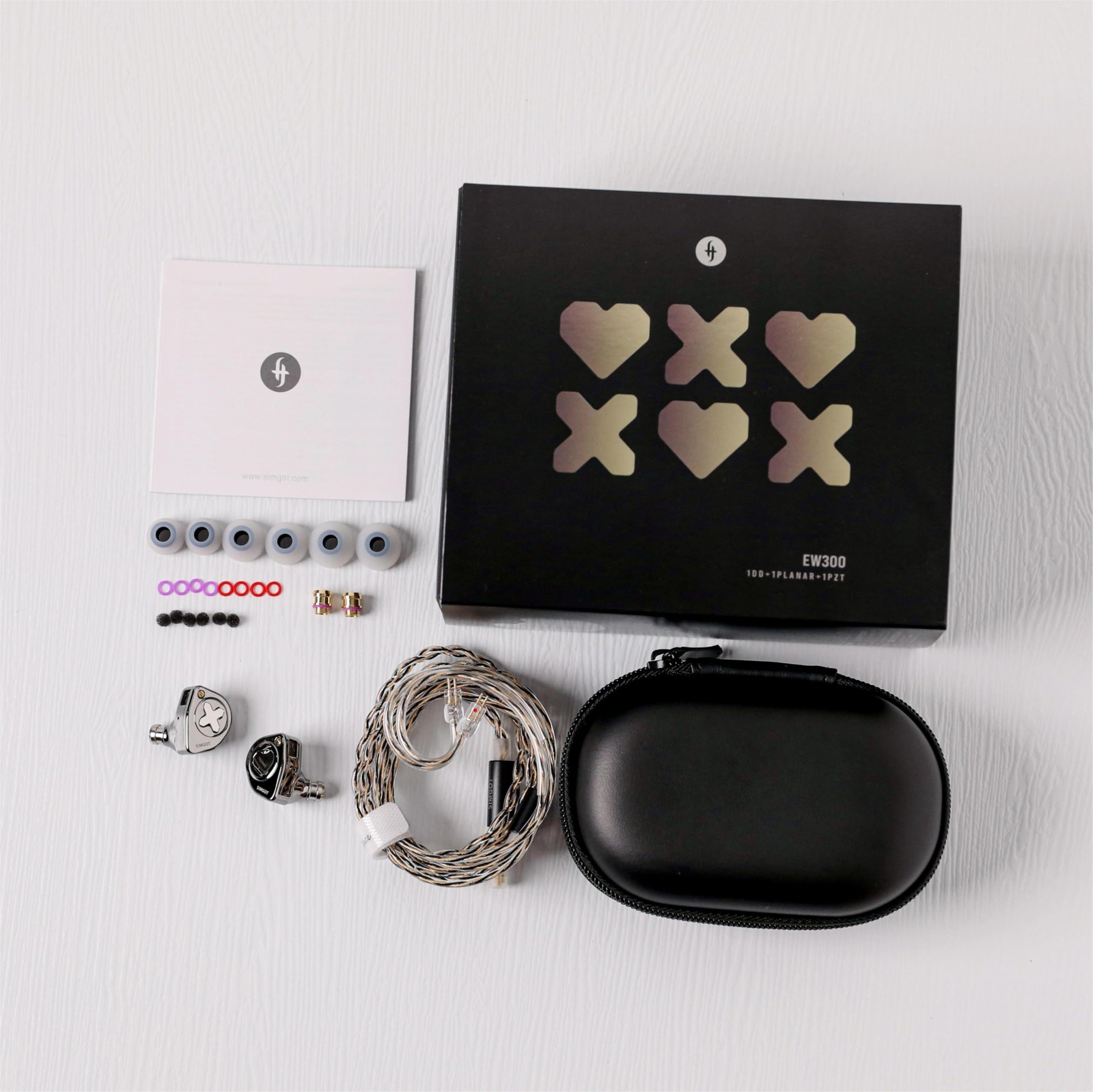 Linsoul SIMGOT EW300 1DD+1Planar+1PZT Hybrid Driver in Ear Monitor, Wired Ear…