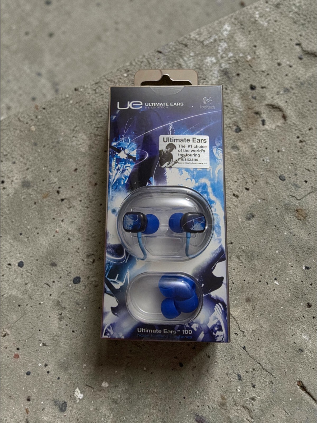 Ultimate Ears UE 100 Noise Isolating Earphones Blue Logitech 3.5mm New Sealed