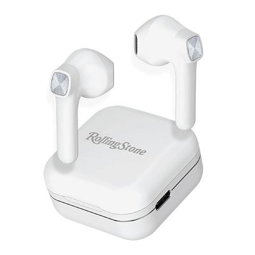 Mizco Rolling Stone Kashmir True Wireless Earbuds Touch Control Stereo White