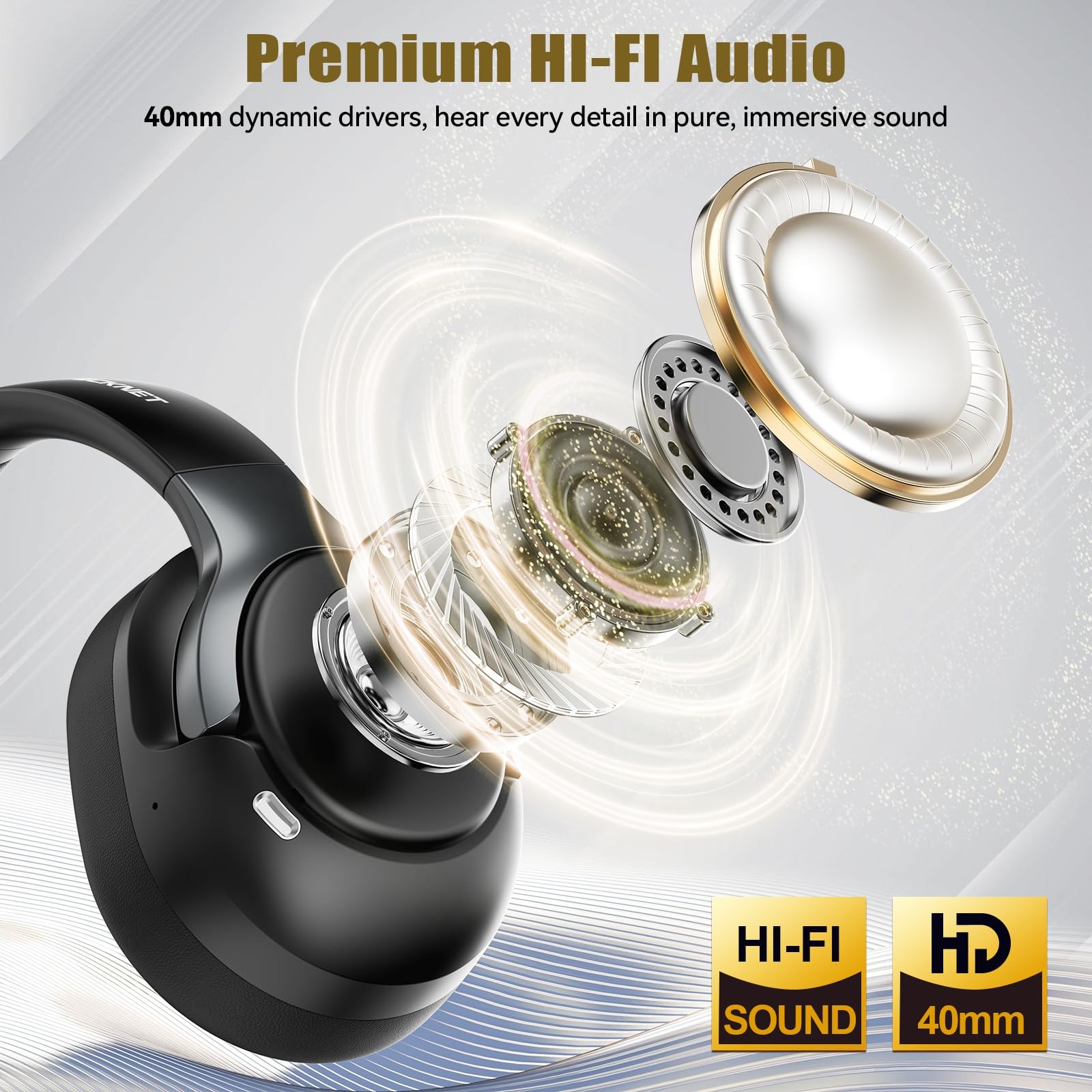 Hybrid Active Noise Cancelling Headphones, Bluetooth 6.0 Wireless Headphones …