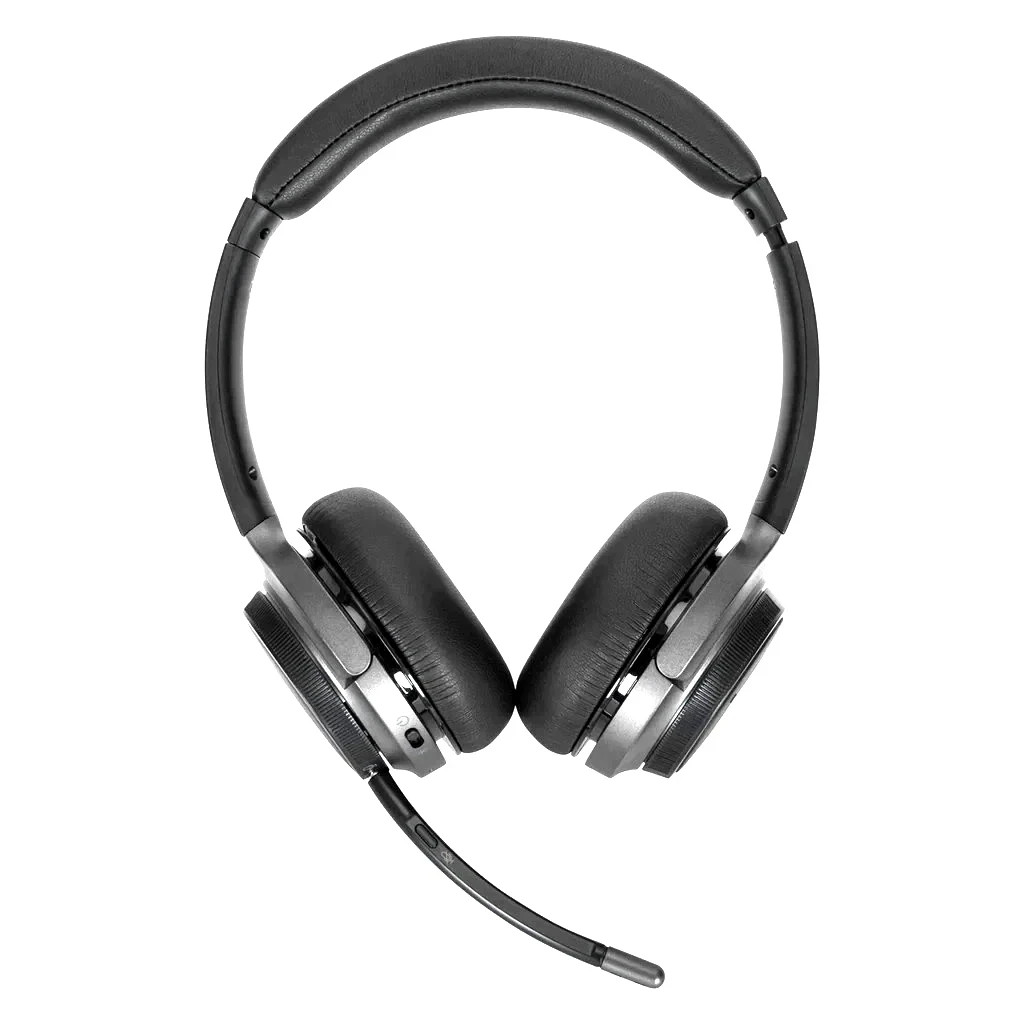 JLab GO Work – Wireless/Wired Office Headset with Boom Mic – Black Open box