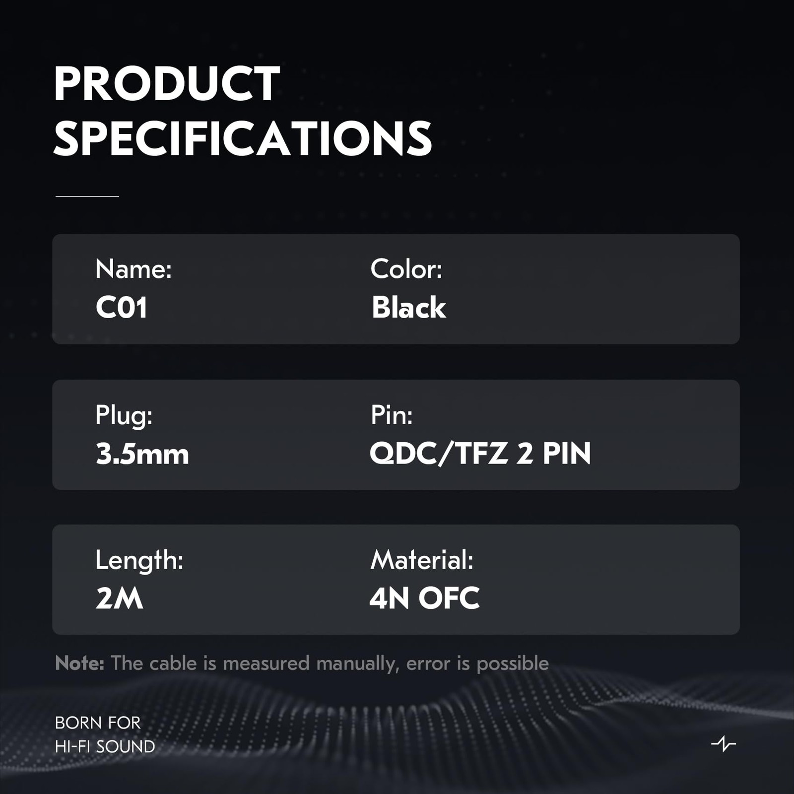 EZ EAR KZ ZS10 PRO Cable QDC 3.5mm no Mic Dark