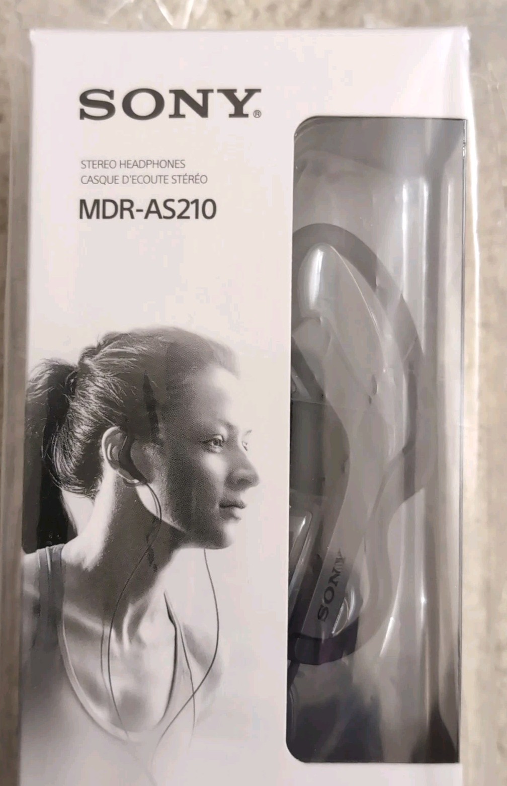 NEW Sony MDR-AS210 Stereo Headphones for Sports – Clip On Design For Active Use