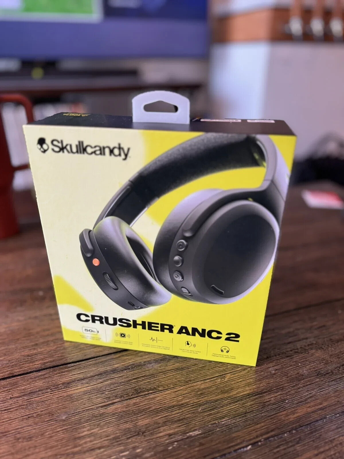 Skullcandy Crusher ANC 2 Bluetooth Wireless Headphones – Black (S6CAW-R740) -NEW