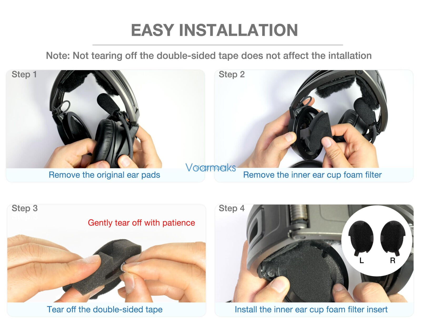 Ear Pads for Bose A20 Aviation Headset Comfort Leather, Foam Filter, 3 Mic Muffs