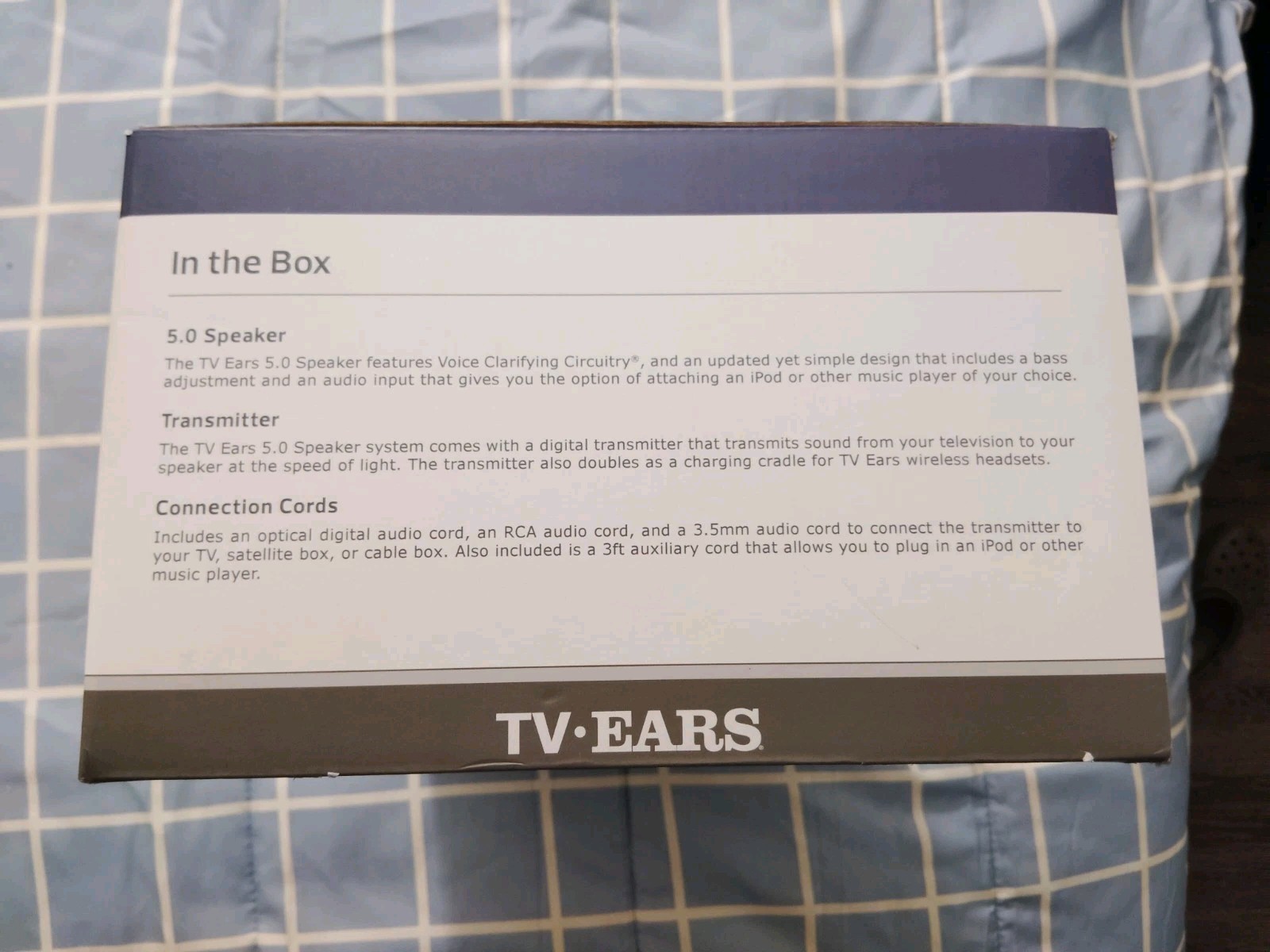 COMPLETE SET TV Ears 5.0 Wireless Speaker, 2 Headsets for People w Hearing Loss
