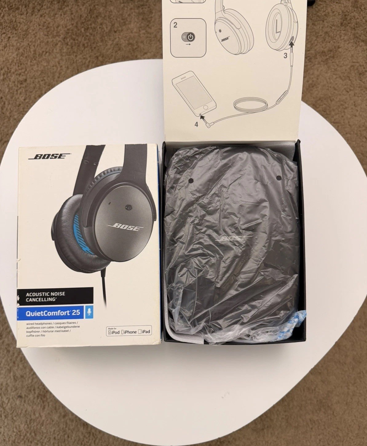 Bose QuietComfort QC25 Wired Noise Cancelling Headphones No Bluetooth