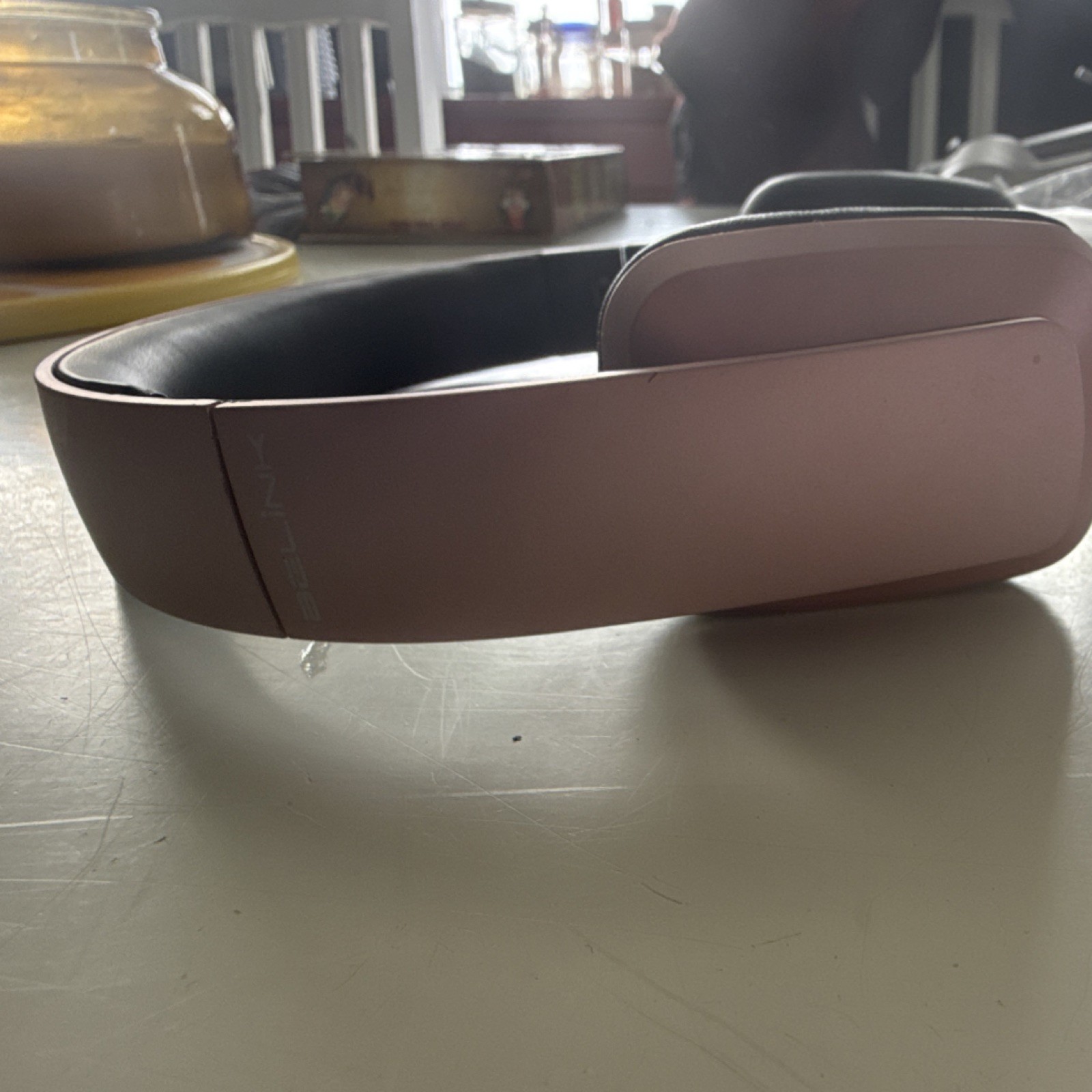 Pink Black Headband Ear-Pad Over-Ear Headphones Double Earpieces
