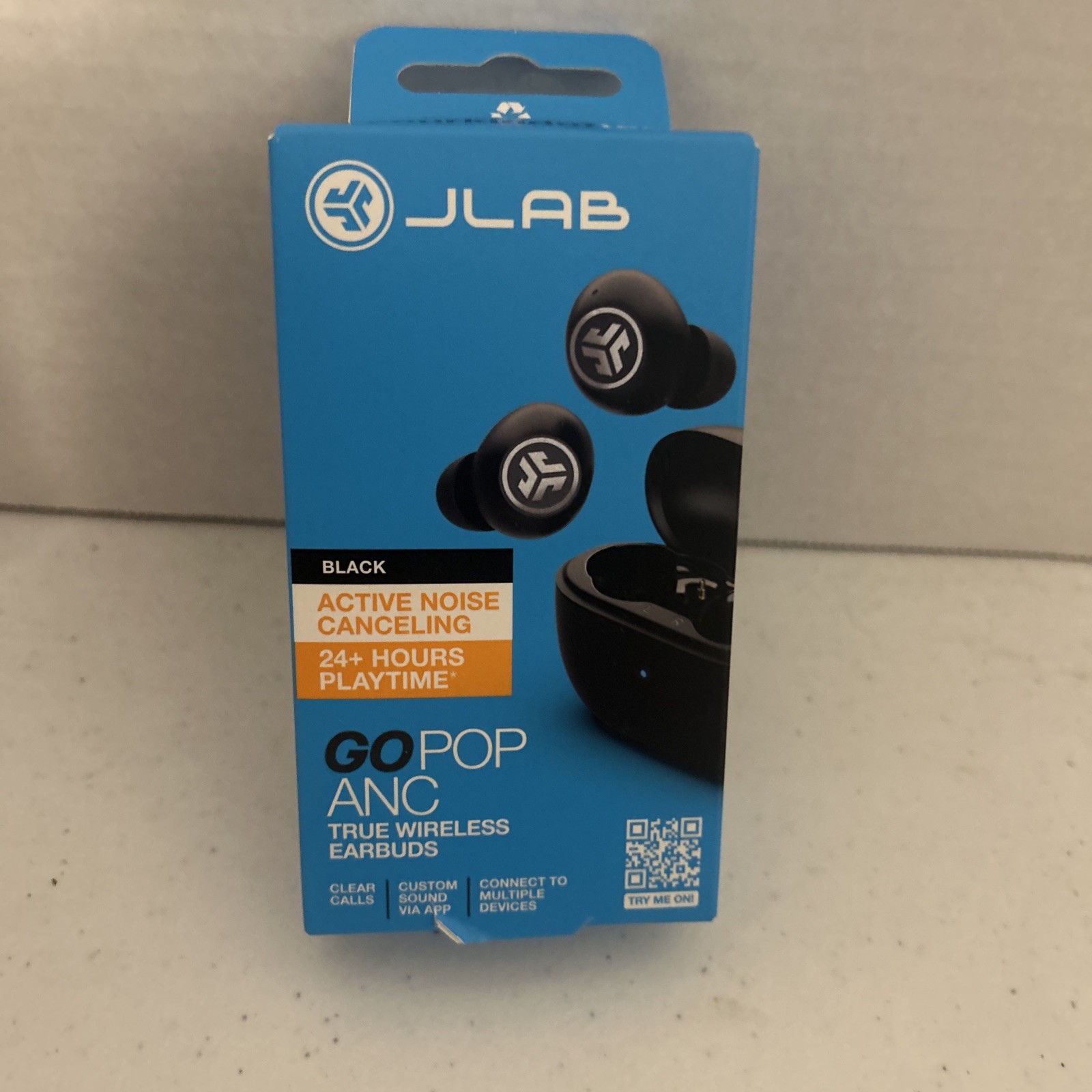 JLab Go Pop ANC True Wireless Earbuds , 24+ Hr Playtime, Bluetooth, Android/iOS