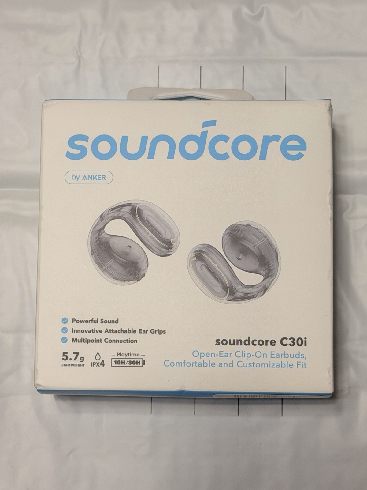 Soundcore C30i by Anker Open-Ear Clip-On Wireless Earbuds Bluetooth IPX4 New