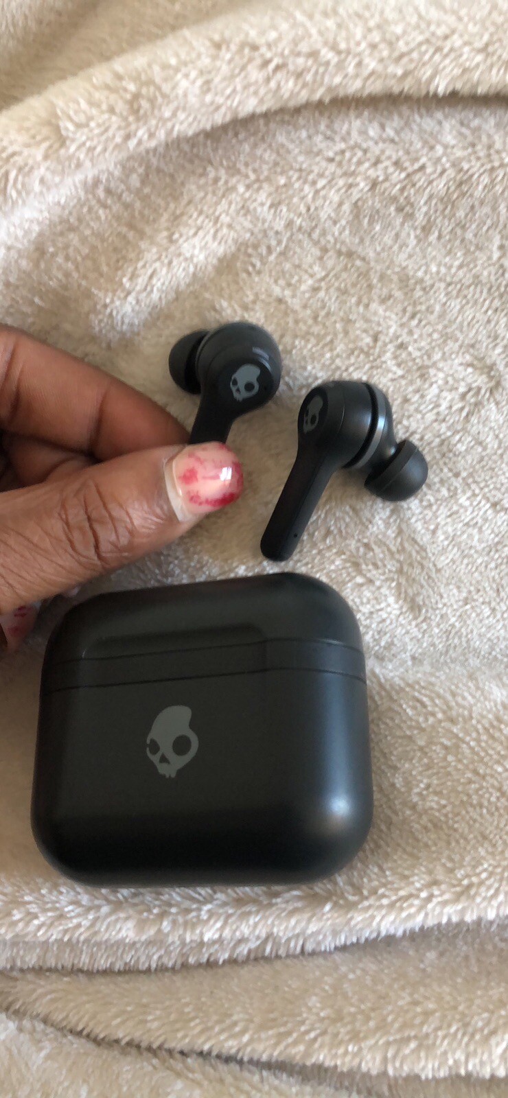Black Skullcandy INDY EVO Wireless Headphones with Case NO WING