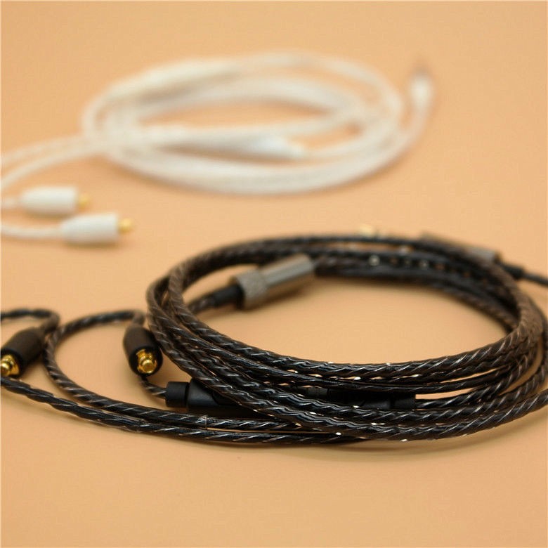 3.5mm OFC Volume Control MMCX Audio Cable Cord For Shure se215/se425/se535/se846