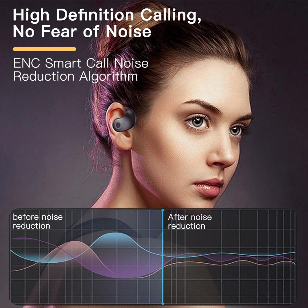Wireless Headphones Bluetooth 5.4 Stereo Ear Hook Headset TWS Earphones Earbuds