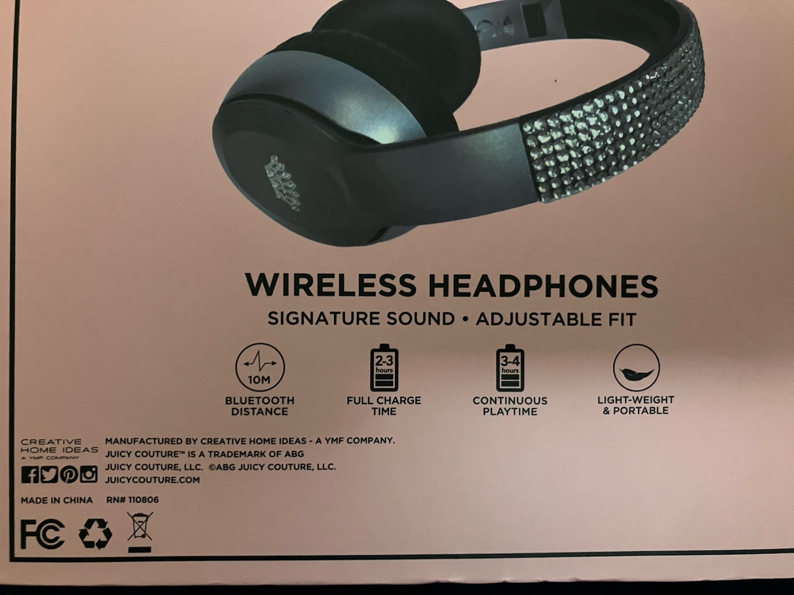 Juicy Couture Wireless Bluetooth Headphones New In Box