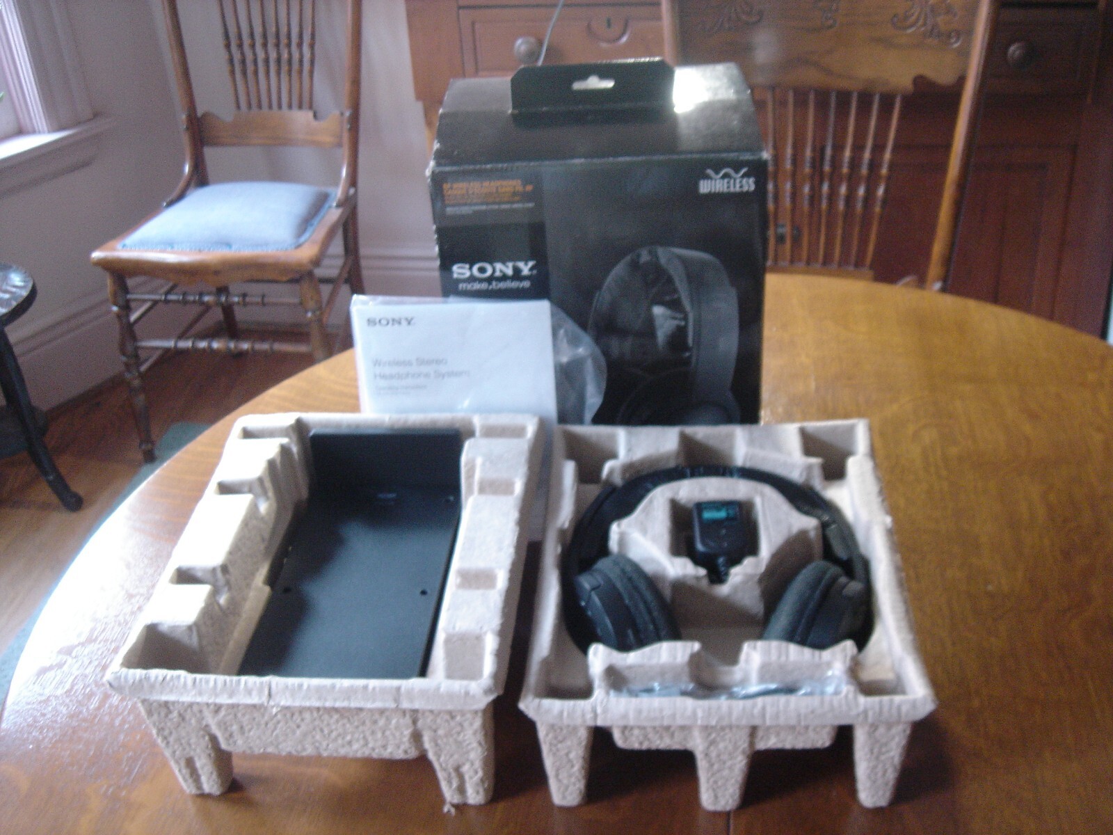SONY MDR-RF985RK WIRELESS HEADPHONES STAND CABLES MANUAL , working condition