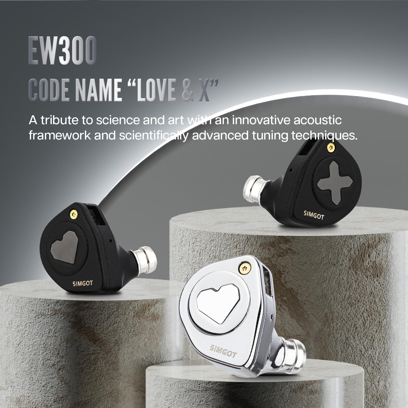 Linsoul SIMGOT EW300 1DD+1Planar+1PZT Hybrid Driver in Ear Monitor, Wired Ear…