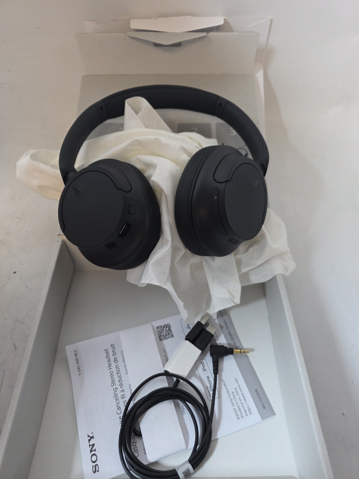 Sony WH-CH720N Wireless Over-Ear Headphones – Black – Open Box