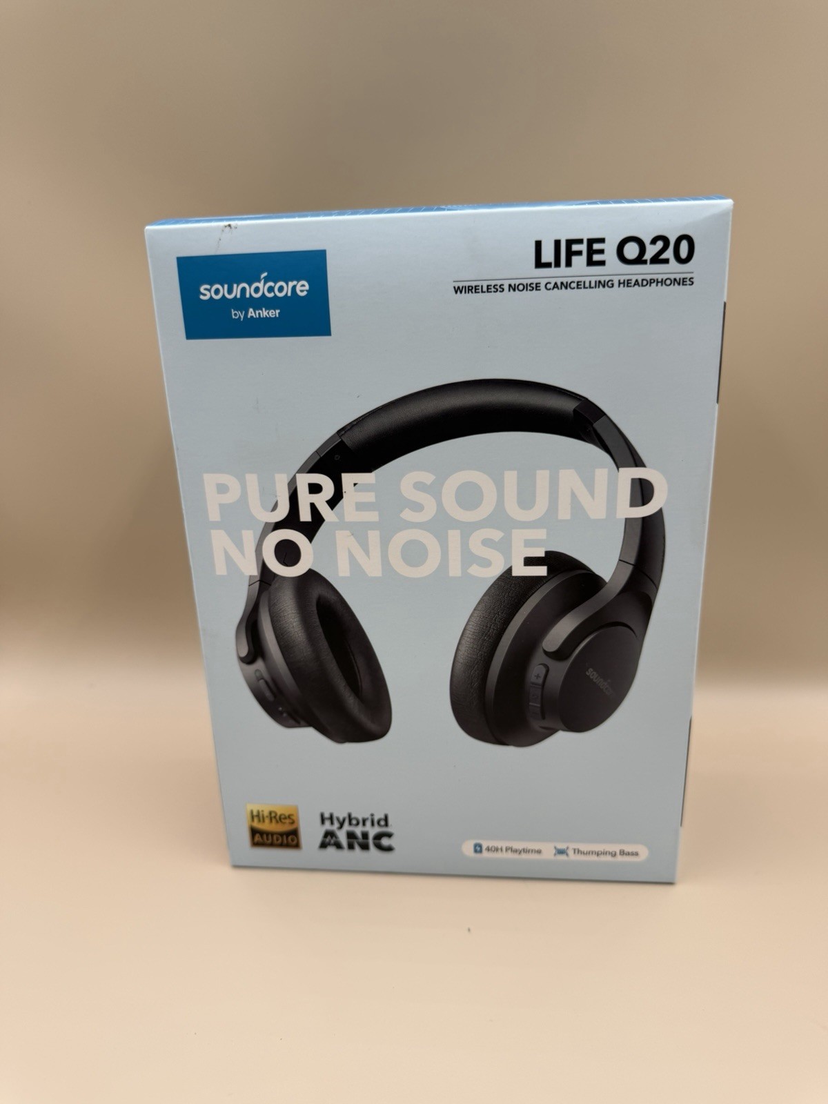 Anker Soundcore Life Q20+ ANC Wireless Headphones Black New In Box
