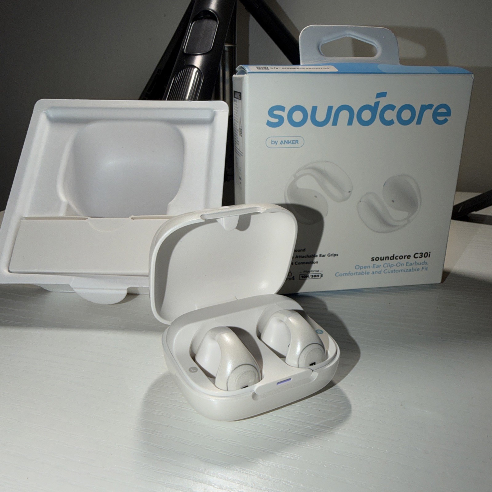 Soundcore C30i Open-Ear Earbuds Clip-On Headphones Comfort 10H/30H Playtime New