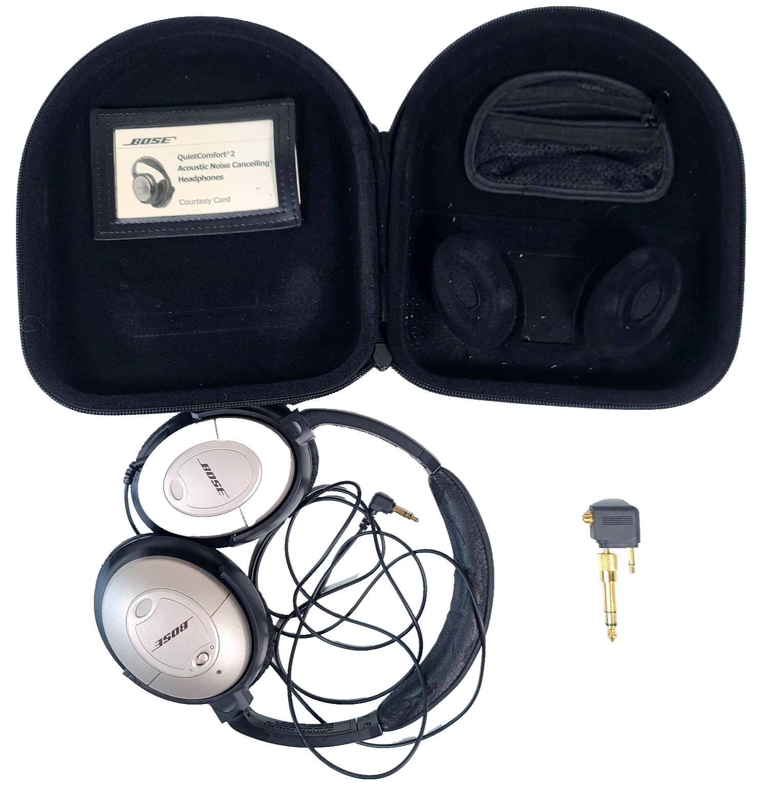 Bose QuietComfort 2 Acoustic Noise Cancelling Wired Headphone w/ Protective Case