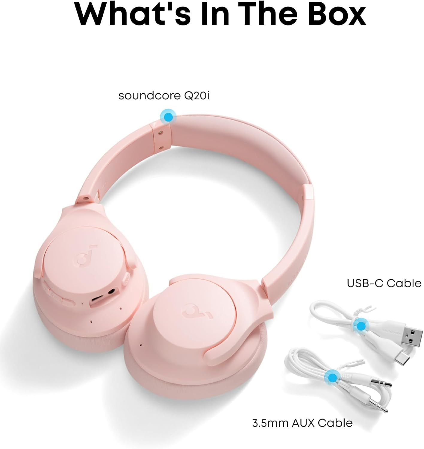 Soundcore by Anker Q20i Hybrid Active Noise Cancelling Headphones, Wireless Over